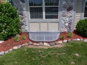 Completed egress window installation